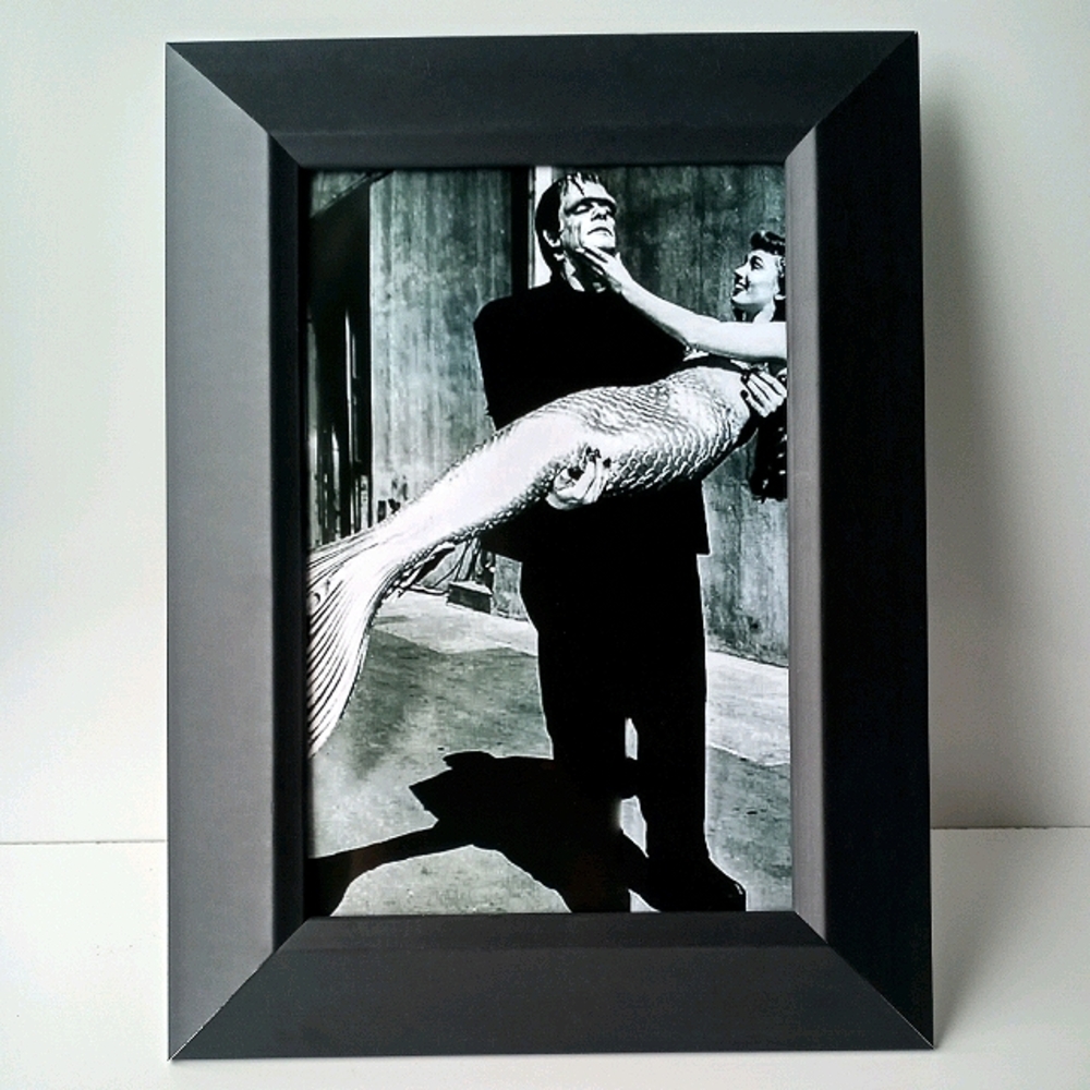 Frankenstein Mermaid Monster universal beautiful woman Fun funny retro frame pho - Picture 6 of 9